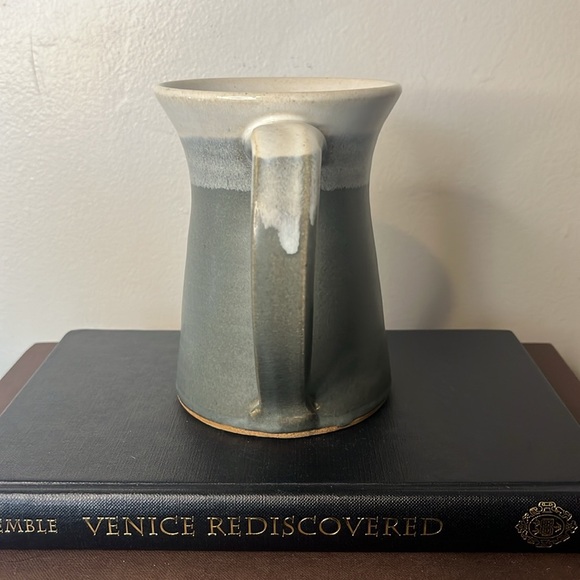 Dock 6 Pottery Handmade Gray & White Color Block Large Mug - Picture 2 of 7